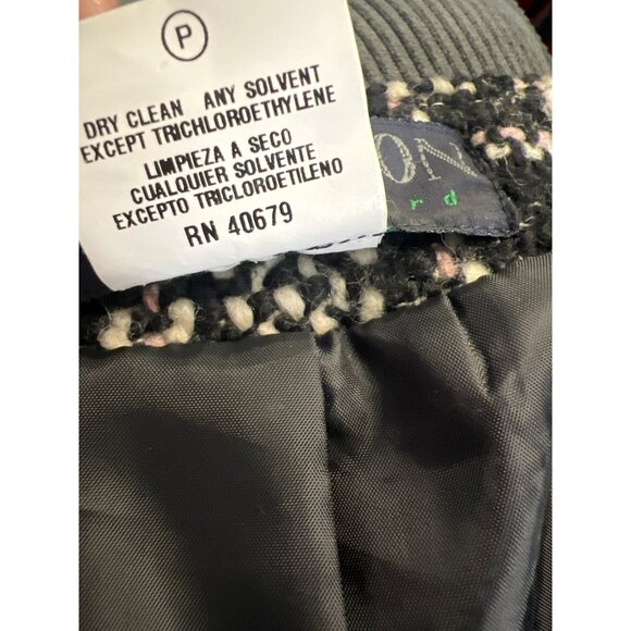 Vintage Herve Benard Collection Plaid Tweed Jacket Pink Black Cream Wool Blazer - Picture 6 of 6